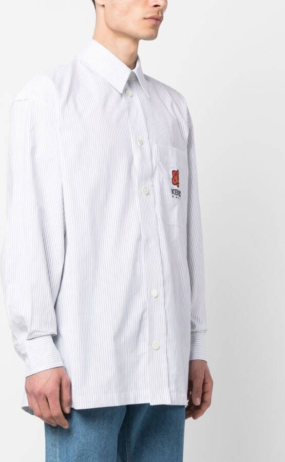 Kenzo Overhemd met krijtstreep Wit