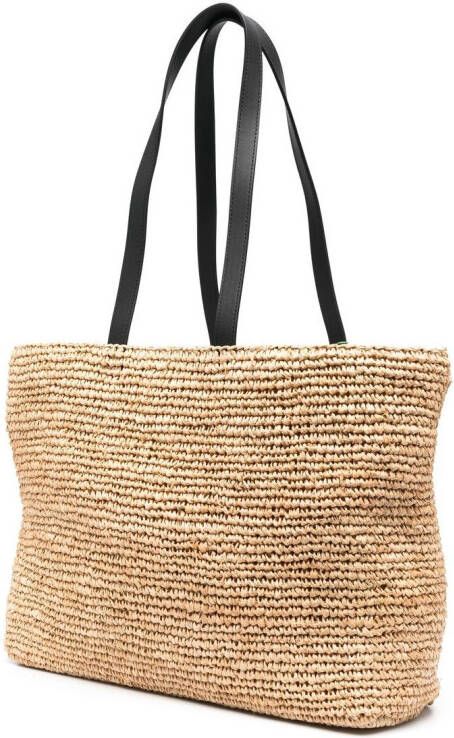 Kenzo Boke Flower rieten tas Beige