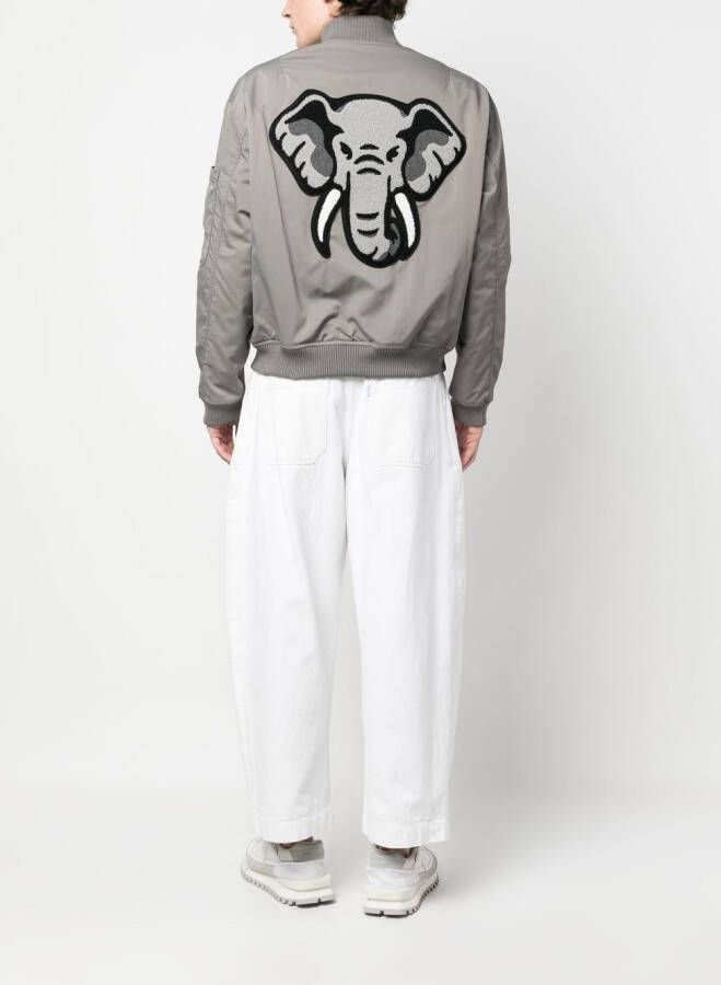 Kenzo Bomberjack met logopatch Grijs