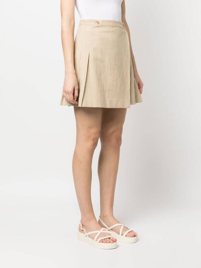 Kenzo Geplooide mini-rok Beige