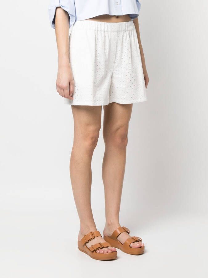 Kenzo Broderie anglaise shorts Wit