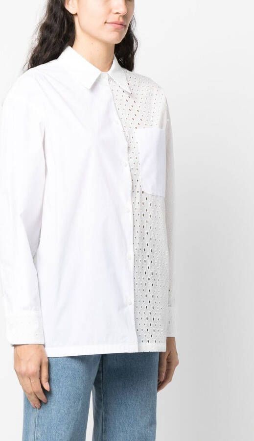 Kenzo Broderie anglaise blouse Wit