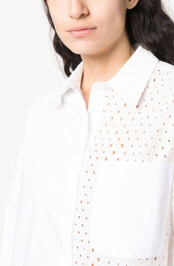 Kenzo Broderie anglaise blouse Wit