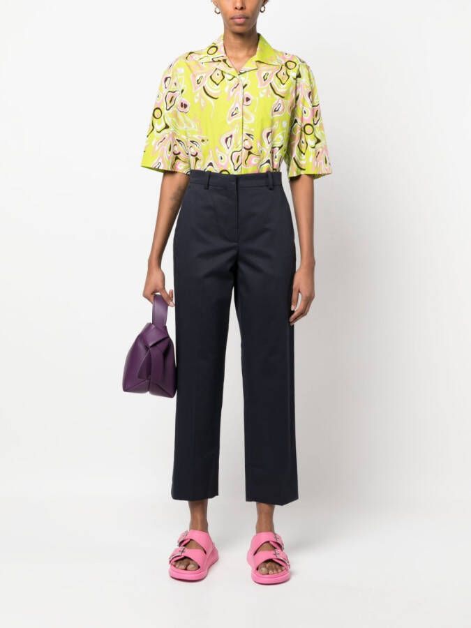 Kenzo Cropped pantalon Blauw