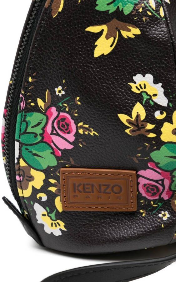 Kenzo Crossbodytas met bloemenprint Zwart