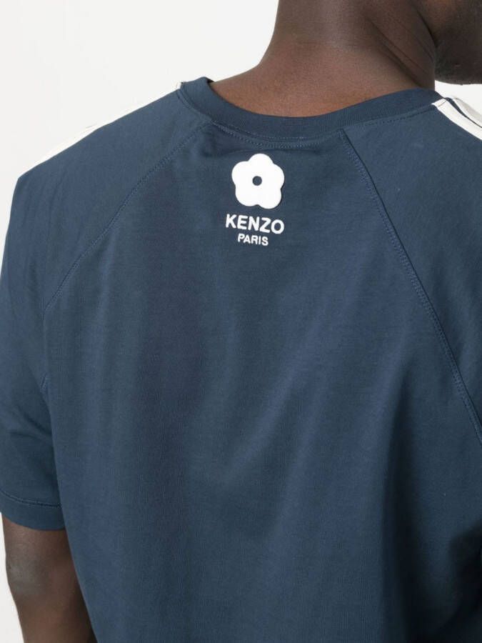 Kenzo T-shirt met olifant-patroon Blauw