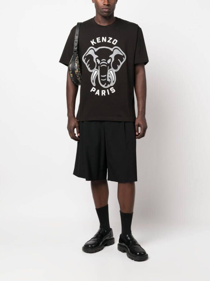 Kenzo T-shirt met olifantprint Zwart