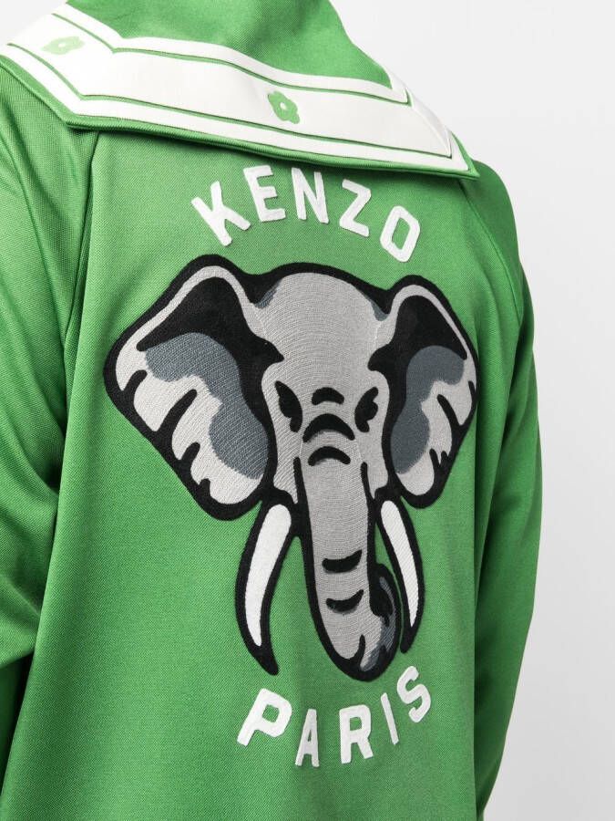 Kenzo Universiteitsjack met olifantprint Groen