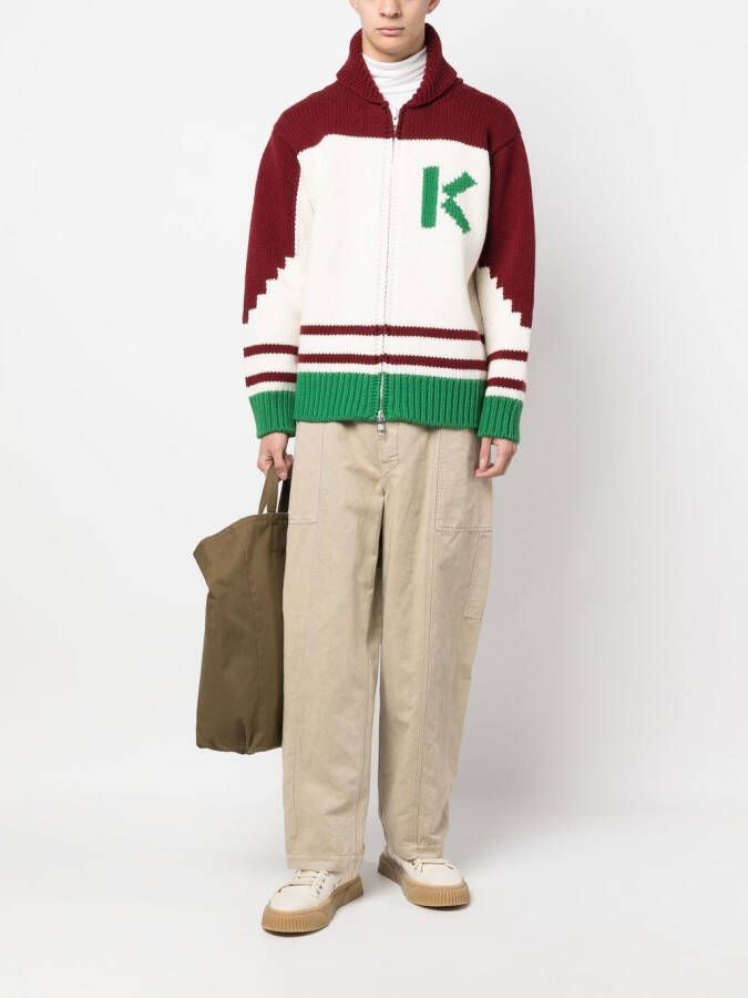 Kenzo Intarsia vest Wit