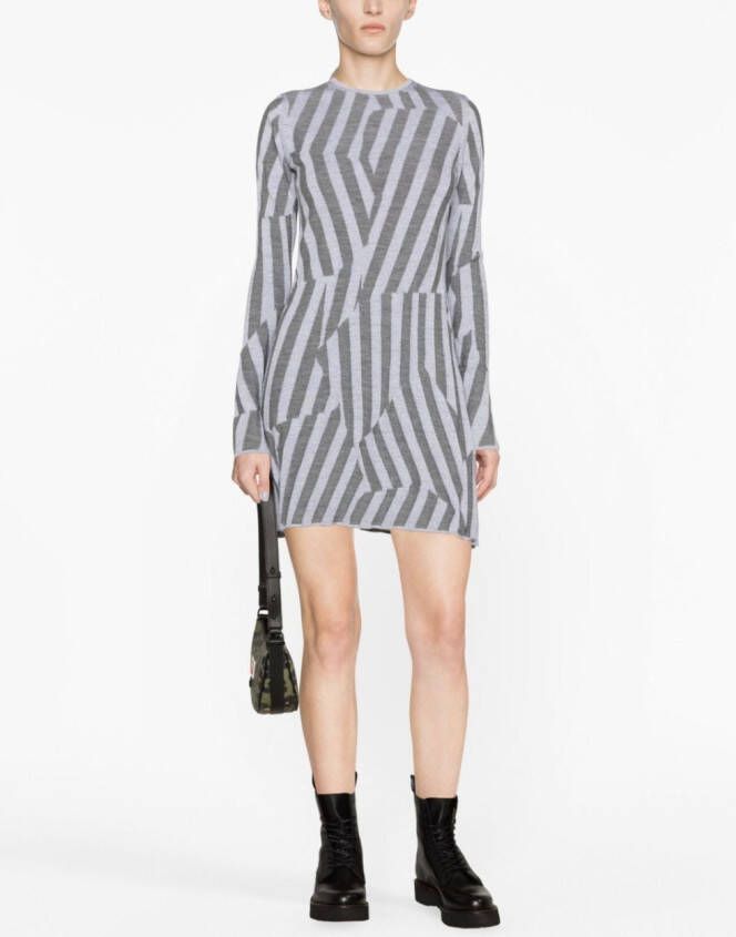 Kenzo Geometrische mini-jurk Grijs