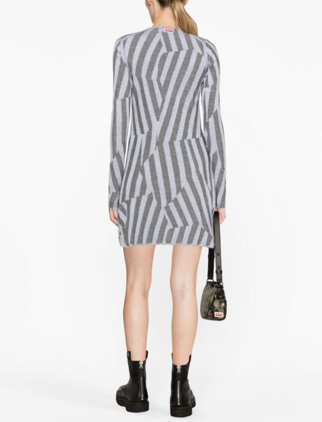 Kenzo Geometrische mini-jurk Grijs