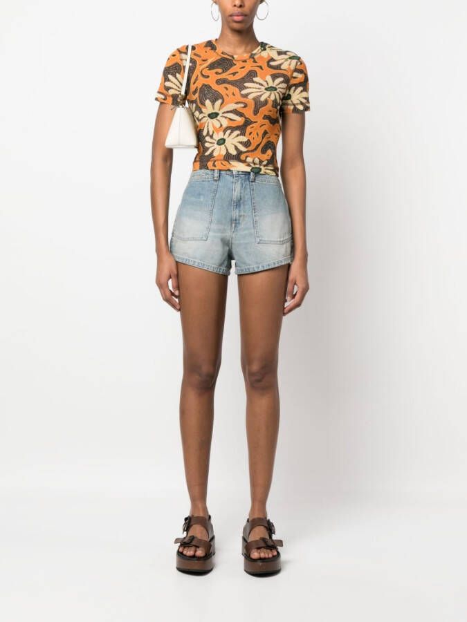 Kenzo High waist shorts Blauw