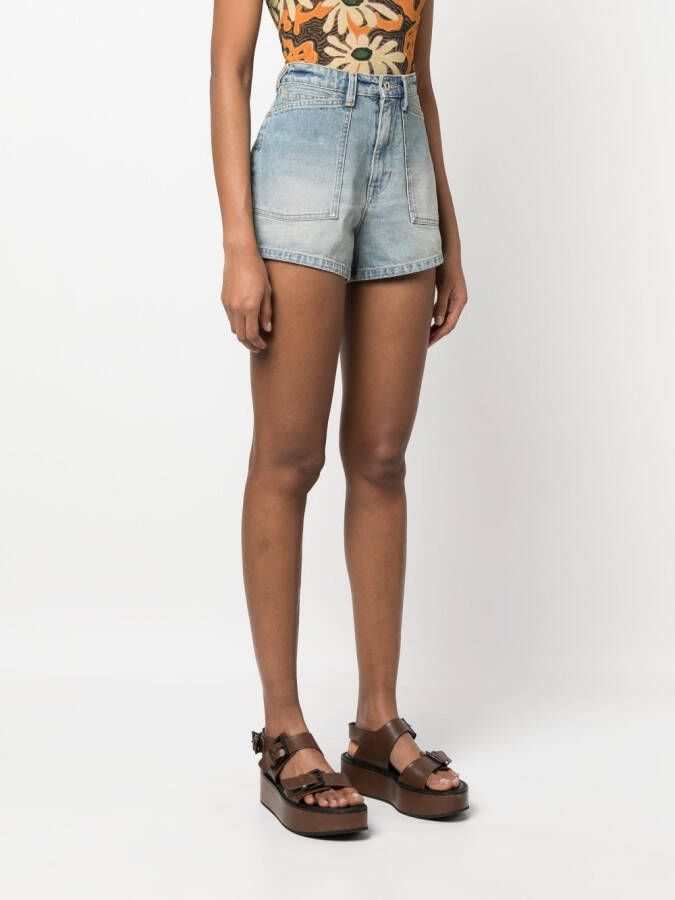 Kenzo High waist shorts Blauw