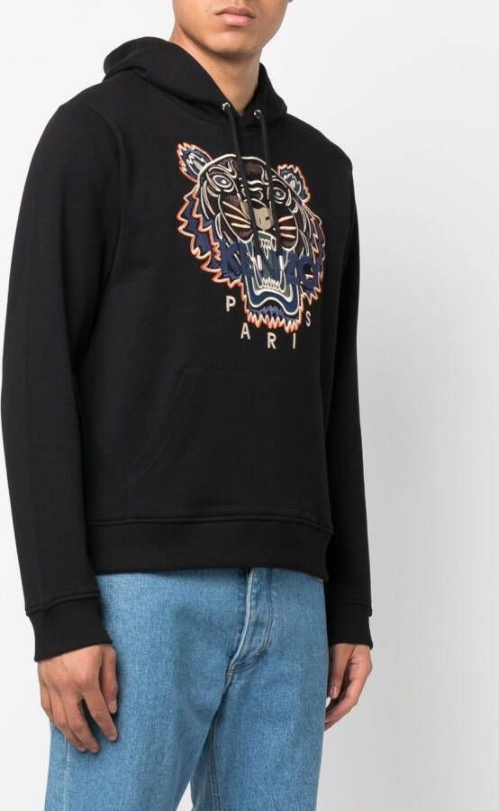Kenzo Hoodie met geborduurd logo Zwart