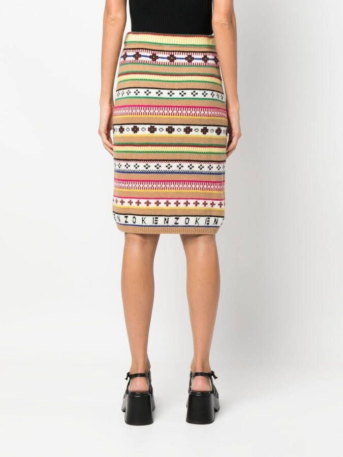 Kenzo Intarsia rok Beige