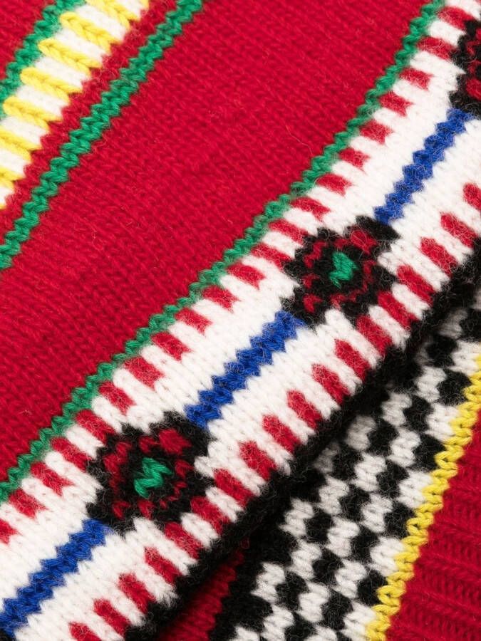 Kenzo Intarsia sjaal Rood