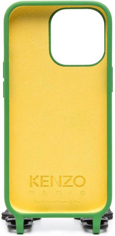 Kenzo iPhone 13 Pro hoesje met logoprint Groen