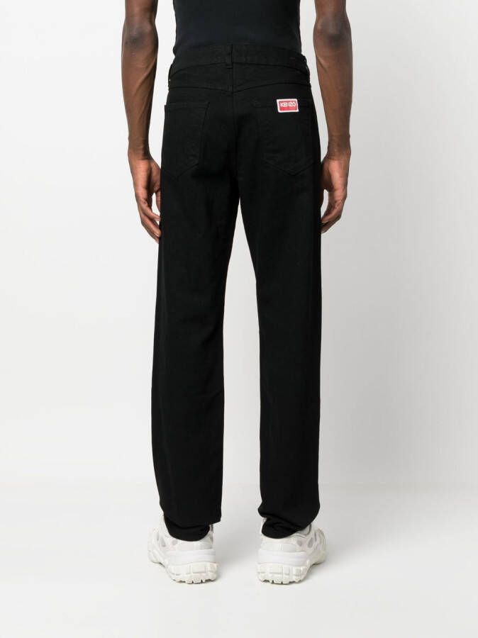Kenzo Jeans met logopatch Zwart