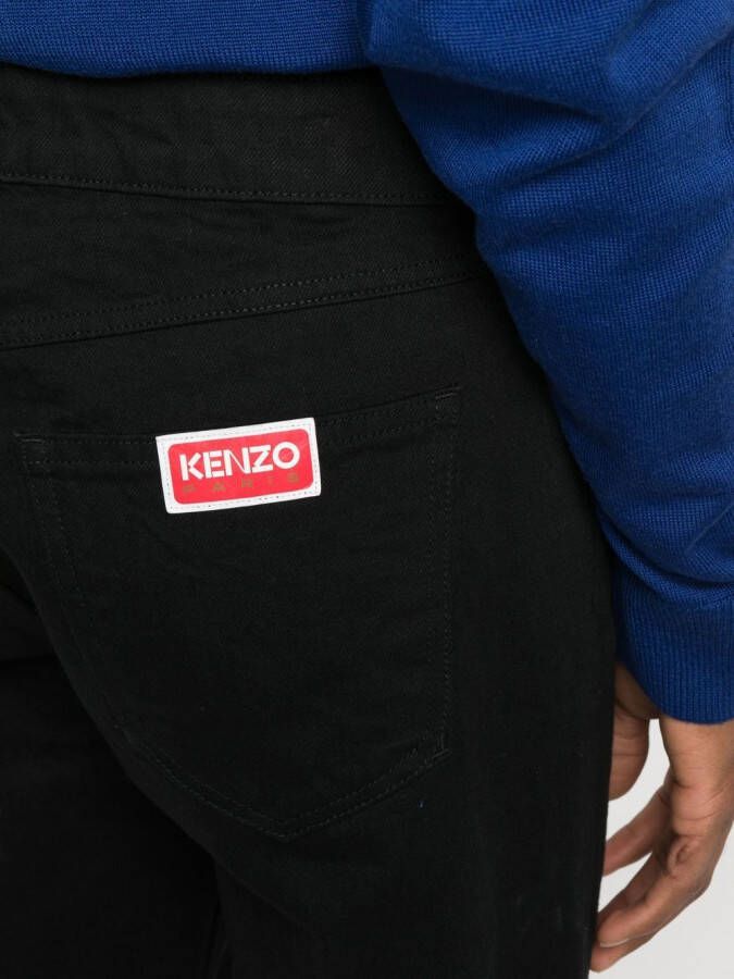 Kenzo Jeans met logopatch Zwart