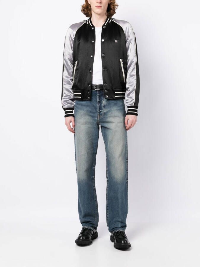 Kenzo Straight jeans met stonewashed-effect Blauw