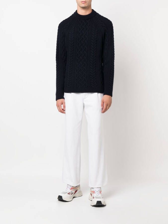 Kenzo Kabelgebreide trui Blauw