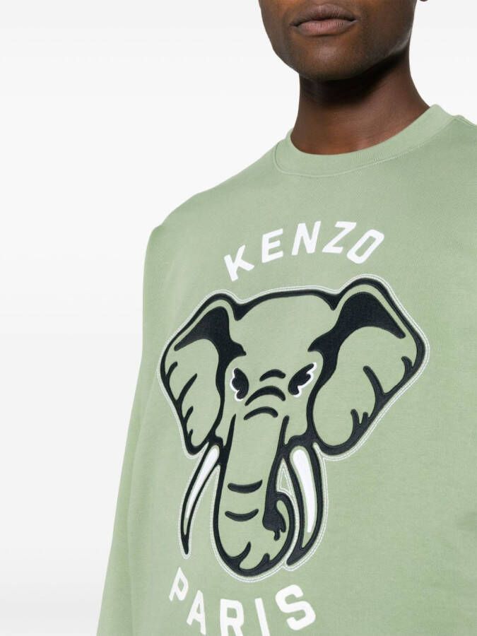 Kenzo Katoenen sweater met print Groen