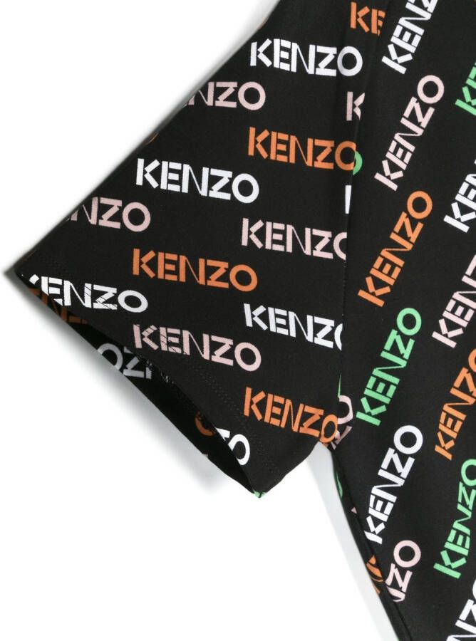 Kenzo Kids Hoodiejurk met logoprint Zwart