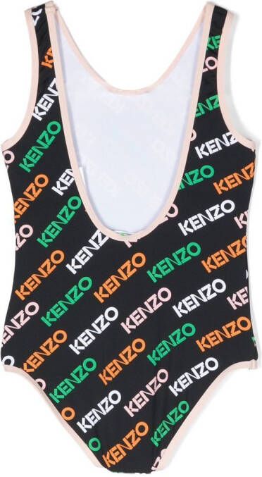 Kenzo Kids Badpak met logoprint Zwart