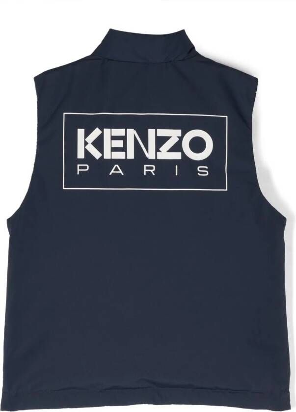 Kenzo Kids Bodywarmer met logoprint Blauw