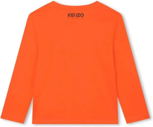 Kenzo Kids T-shirt met ronde hals Oranje