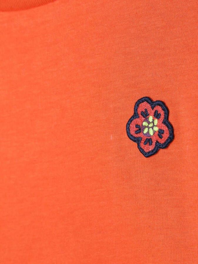 Kenzo Kids T-shirt met ronde hals Oranje