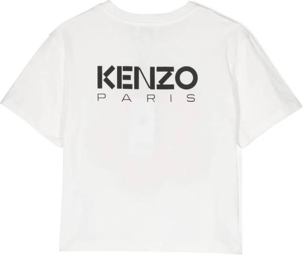 Kenzo Kids Broke katoenen T-shirt Wit