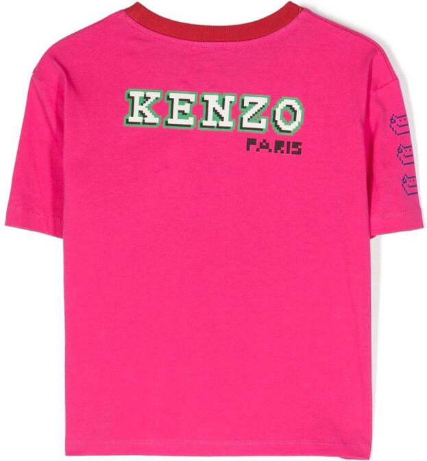 Kenzo Kids T-shirt met print Roze