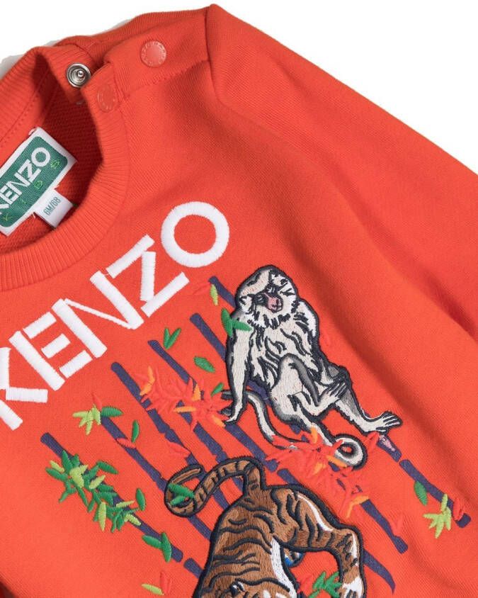 Kenzo Kids Sweater met logoprint Rood