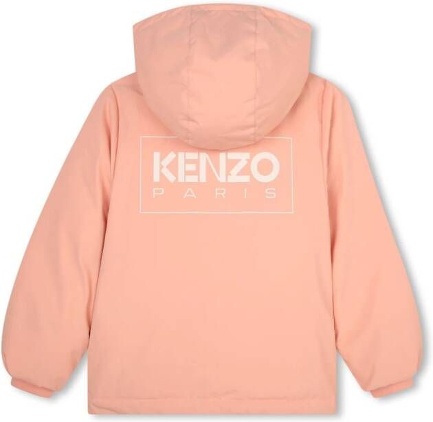 Kenzo Kids Donsjack met logoprint Roze