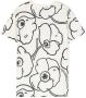 Kenzo Kids T-shirt met bloe print Beige - Thumbnail 2