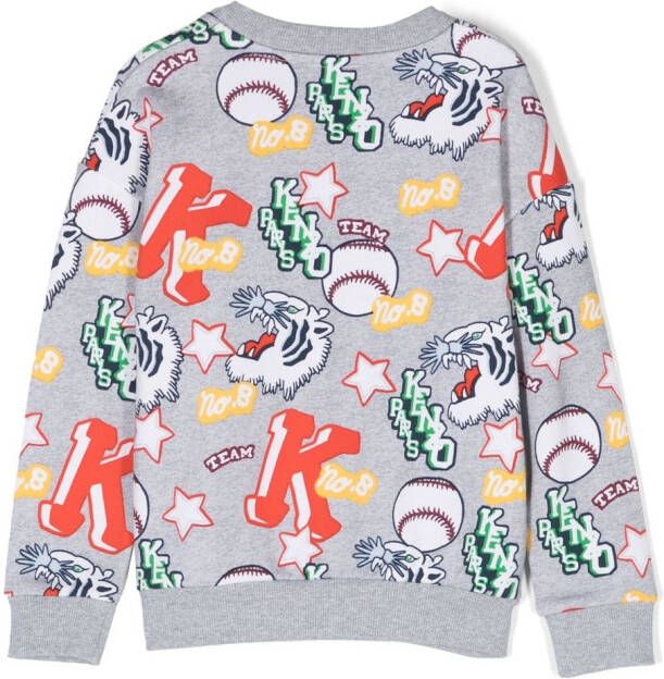 Kenzo Kids Sweater met print Grijs