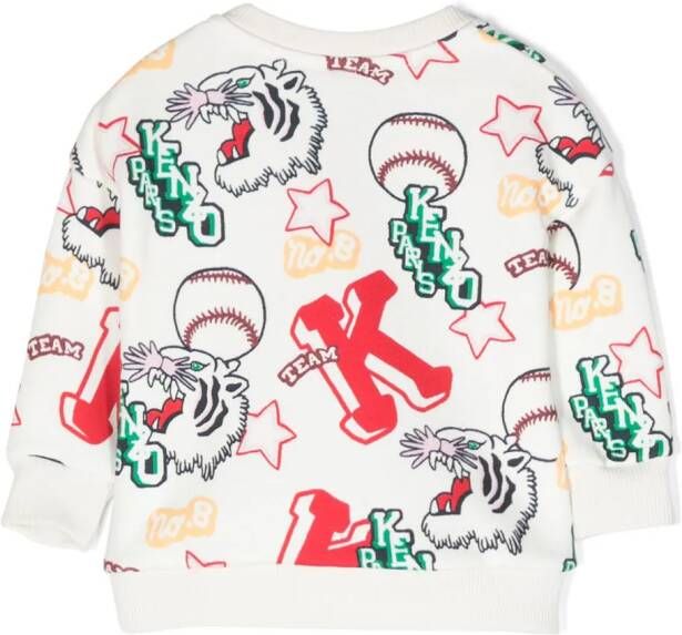 Kenzo Kids Sweater met print Wit