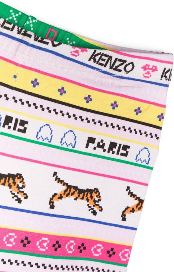 Kenzo Kids Legging met grafische print Roze