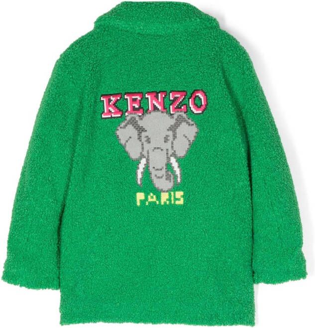 Kenzo Kids Jas met geborduurd logo Groen