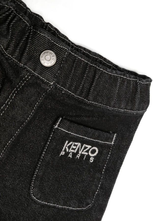 Kenzo Kids Jeans met geborduurd logo Zwart