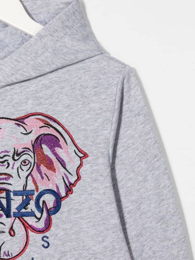 Kenzo Kids Jurk met borduurwerk Grijs
