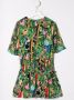 Kenzo Kids Jurk met jungleprint Groen - Thumbnail 3