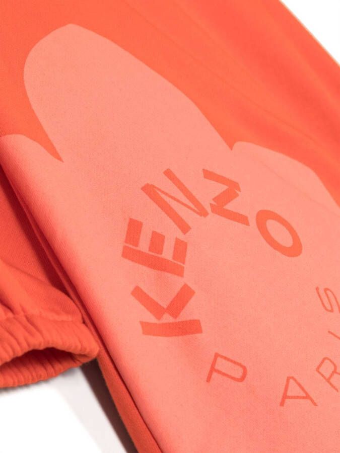 Kenzo Kids Jurk met logoprint Oranje