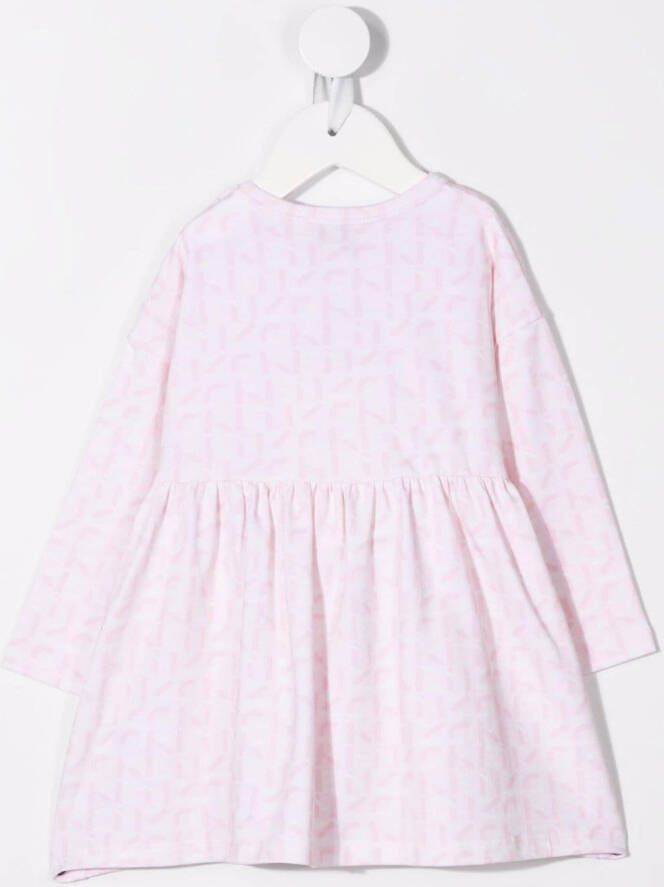 Kenzo Kids Jurk met monogramprint Roze