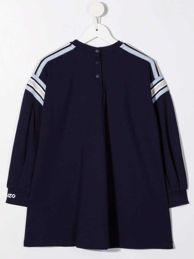 Kenzo Kids Jurk met ronde hals Blauw