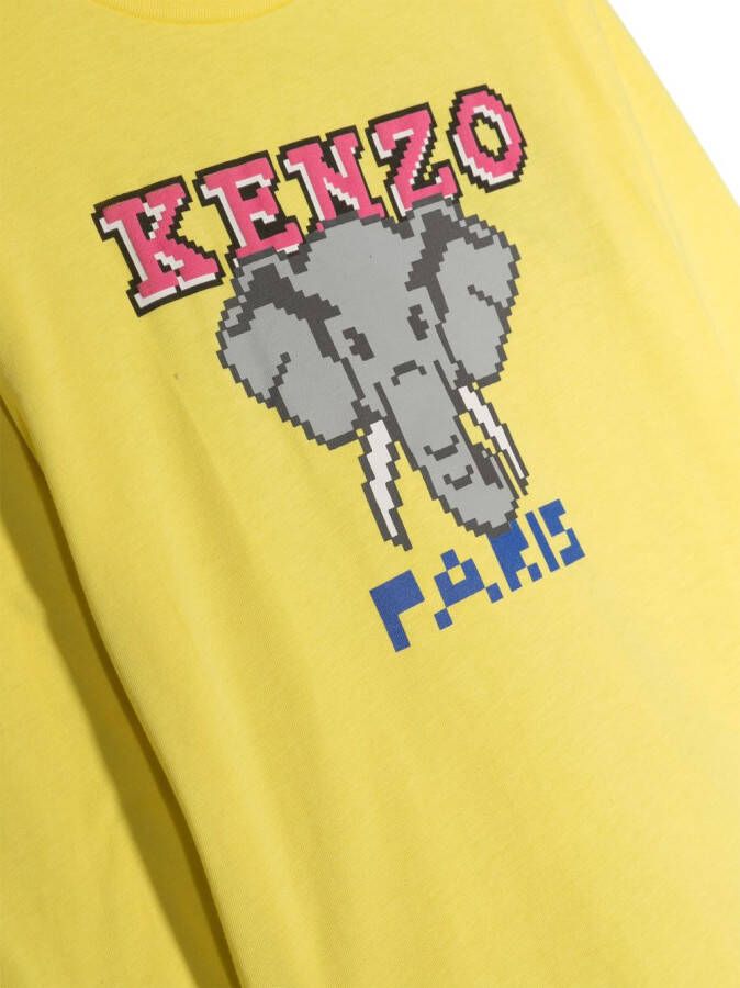 Kenzo Kids Katoenen sweater Geel