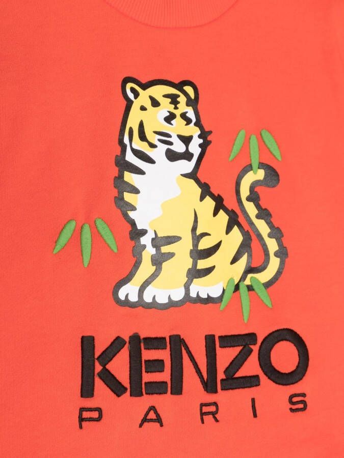 Kenzo Kids Katoenen sweater Oranje