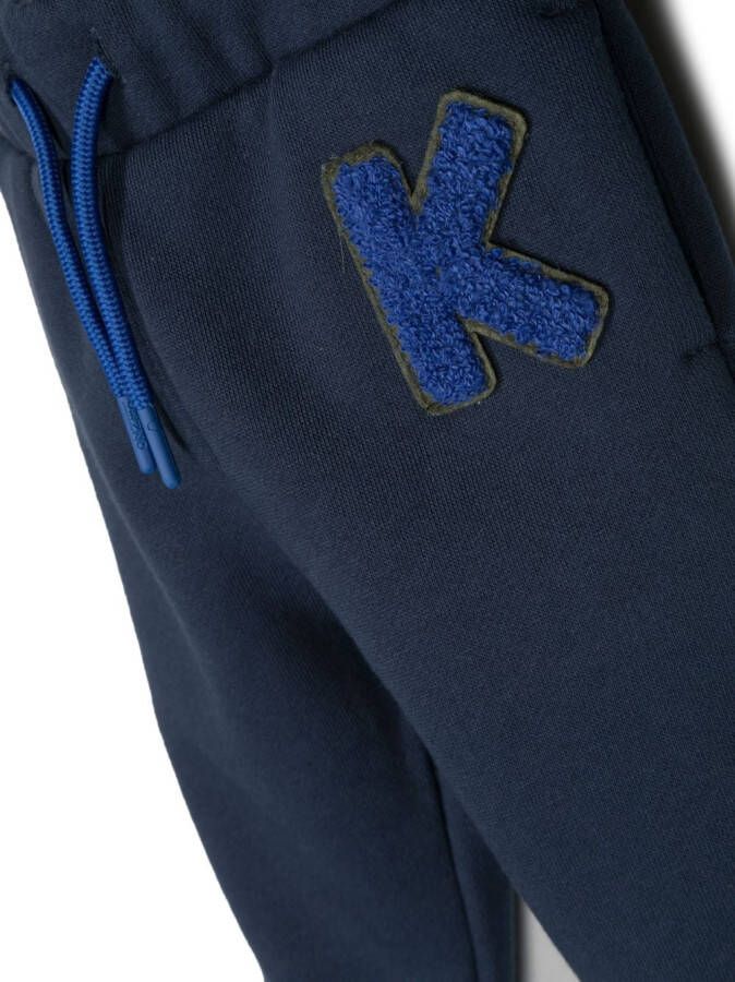 Kenzo Kids Legging met geborduurd logo Blauw