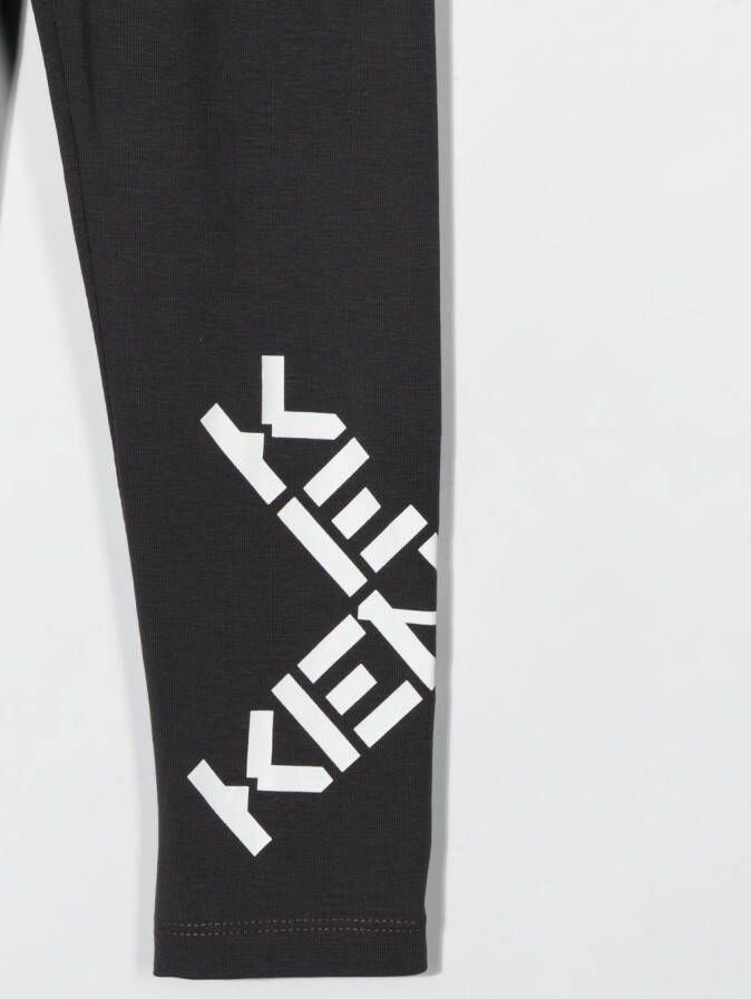 Kenzo Kids Legging met logoprint Grijs